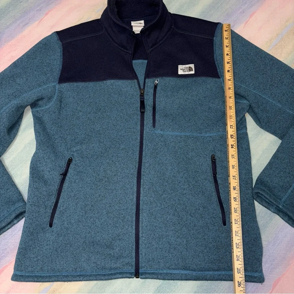 The North Face Men's Gordon Lyons Full Zip Fleece Jacket Mallard Blue Heritage L